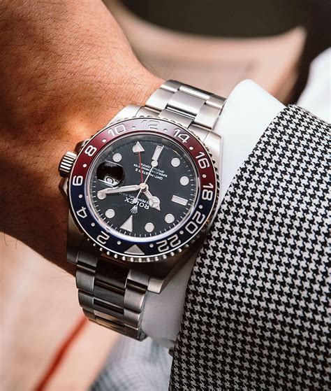 rolex gmt master 2 pepsi on wrist|rolex gmt master 2 price.